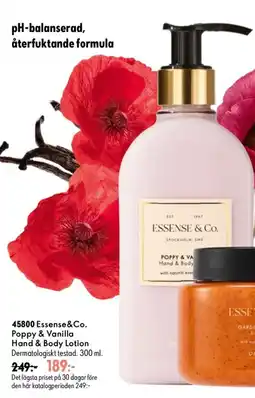 Oriflame Essense & Co. Poppy & Vanilla Hand & Body Lotion erbjuda