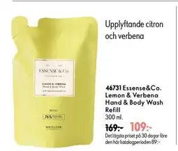 Oriflame Essense & Co. Lemon & Verbena Hand & Body Wash Refill erbjuda
