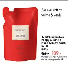 Oriflame Essense&Co. Poppy & Vanilla Hand & Body Wash Refill erbjuda