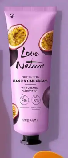 Oriflame Love Nature Protecting Hand & Nail Cream with Organic Passion Fruit erbjuda
