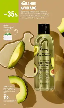 Oriflame Love Nature Nourishing Body, Face & Hair Oil with organic Avocado oil erbjuda