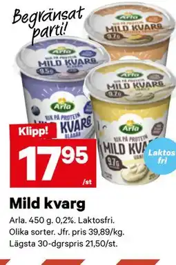 City Gross Mild kvarg erbjuda