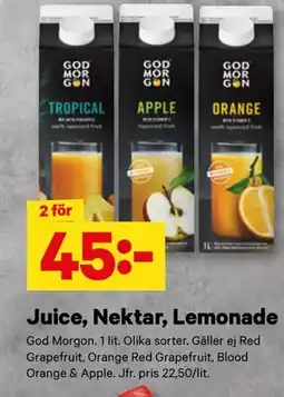 City Gross Juice, Nektar, Lemonade erbjuda