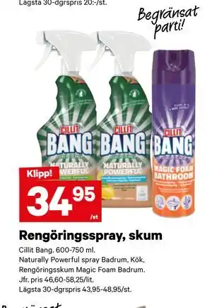 City Gross Rengöringsspray, skum erbjuda