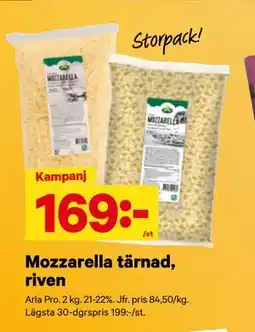 City Gross Mozzarella tärnad, riven erbjuda