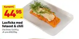 City Gross Laxficka med fetaost & chili erbjuda