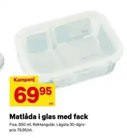 City Gross Matlåda i glas med fack erbjuda