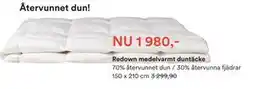 Hemtex Redown medelvarmt duntäcke erbjuda