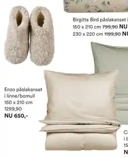 Hemtex Enzo påslakanset i linne/bomull erbjuda