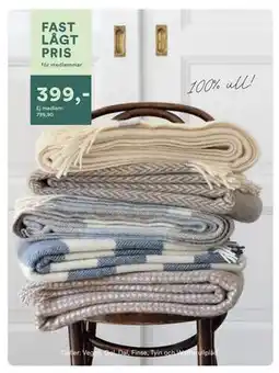 Hemtex Veggli, Gol, Dal, Finse, Tyin och Waffle ullpläd erbjuda