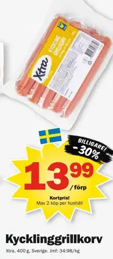 Pekås Kycklinggrillkorv, Medlemspris erbjuda