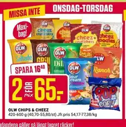 ÖoB OLW CHIPS & CHEEZ erbjuda