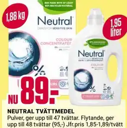 ÖoB NEUTRAL TVÄTTMEDEL erbjuda