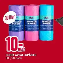 ÖoB QUICK AVFALLSPÅSAR erbjuda