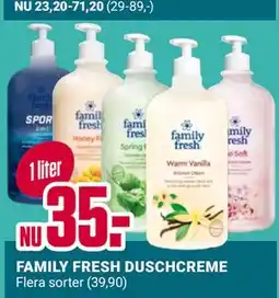 ÖoB FAMILY FRESH DUSCHCREME erbjuda