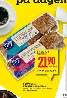Willys Hemma FRÖKUSAR, FRUKTKUSAR 6-PACK, Medlemspris erbjuda