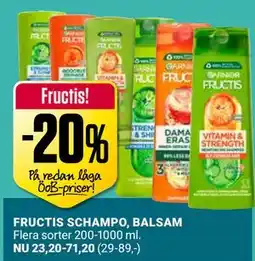ÖoB FRUCTIS SCHAMPO, BALSAM erbjuda