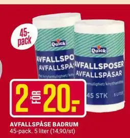 ÖoB AVFALLSPÅSE BADRUM erbjuda