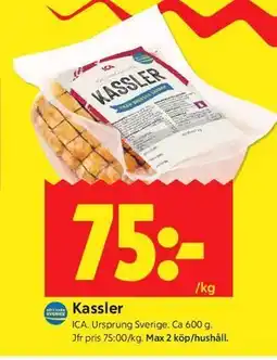 ICA Kvantum Kassler erbjuda