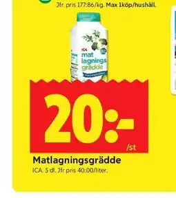 ICA Kvantum Matlagningsgrädde erbjuda