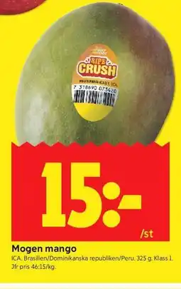 ICA Kvantum Mogen mango erbjuda