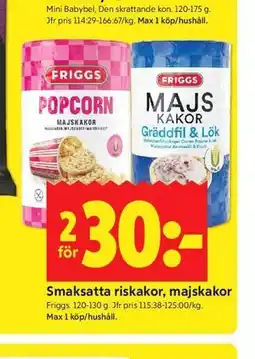 ICA Kvantum Smaksatta riskakor, majskakor erbjuda