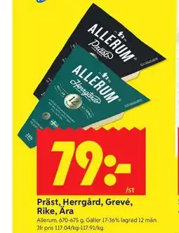 ICA Kvantum Präst, Herrgård, Grevé, Rike, Ära erbjuda