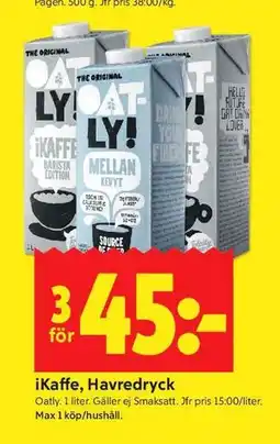 ICA Kvantum iKaffe, Havredryck erbjuda