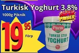 Supergrossen Turkisk Yoghurt 3.8% erbjuda