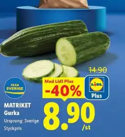 Lidl Matriket Gurka erbjuda