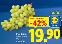 Lidl Gröna druvor erbjuda