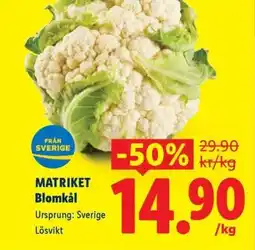 Lidl Matriket blomkål erbjuda