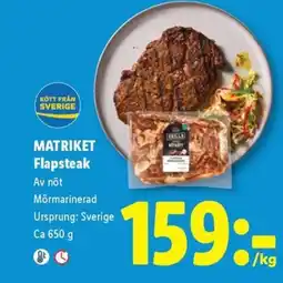 Lidl Matriket flapsteak erbjuda