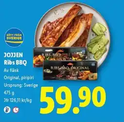 Lidl Jojjen ribs bbq erbjuda