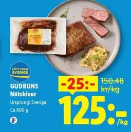 Lidl Gudruns nötskivor erbjuda