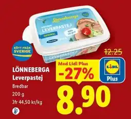 Lidl Lönneberga leverpastej erbjuda