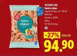 Lidl Ocean sea kokta räkor erbjuda