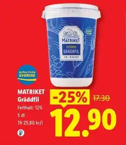 Lidl MATRIKET Gräddfil erbjuda