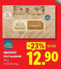 Lidl Matriket hårt tunnbröd erbjuda
