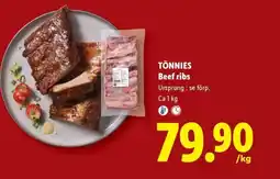 Lidl Tönnies beef ribs erbjuda