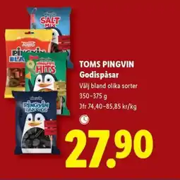 Lidl Toms pingvin godispåsar erbjuda