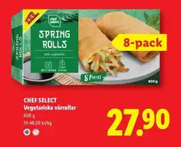 Lidl Chef select vegetariska vårrullar erbjuda