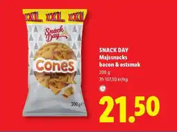 Lidl Snack day majssnacks bacon & ostsmak erbjuda