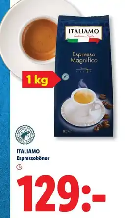 Lidl Italiamo espressobönor erbjuda
