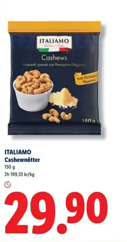 Lidl ITALIAMO Cashewnötter erbjuda