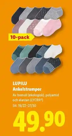 Lidl Lupilu ankelstrumpor erbjuda