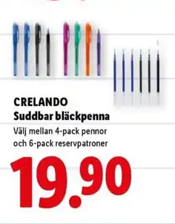 Lidl Crelando suddbar bläckpenna erbjuda