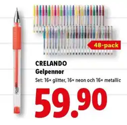 Lidl Crelando gelpennor erbjuda