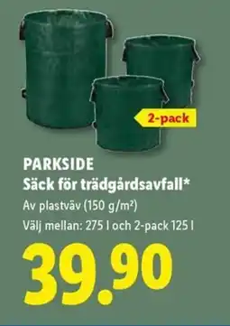 Lidl Parkside säck för trädgårdsavfall* erbjuda