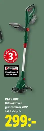 Lidl Parkside batteridriven grästrimmer 20v* erbjuda